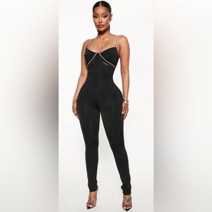 Rhinestone strap Jumpsuit